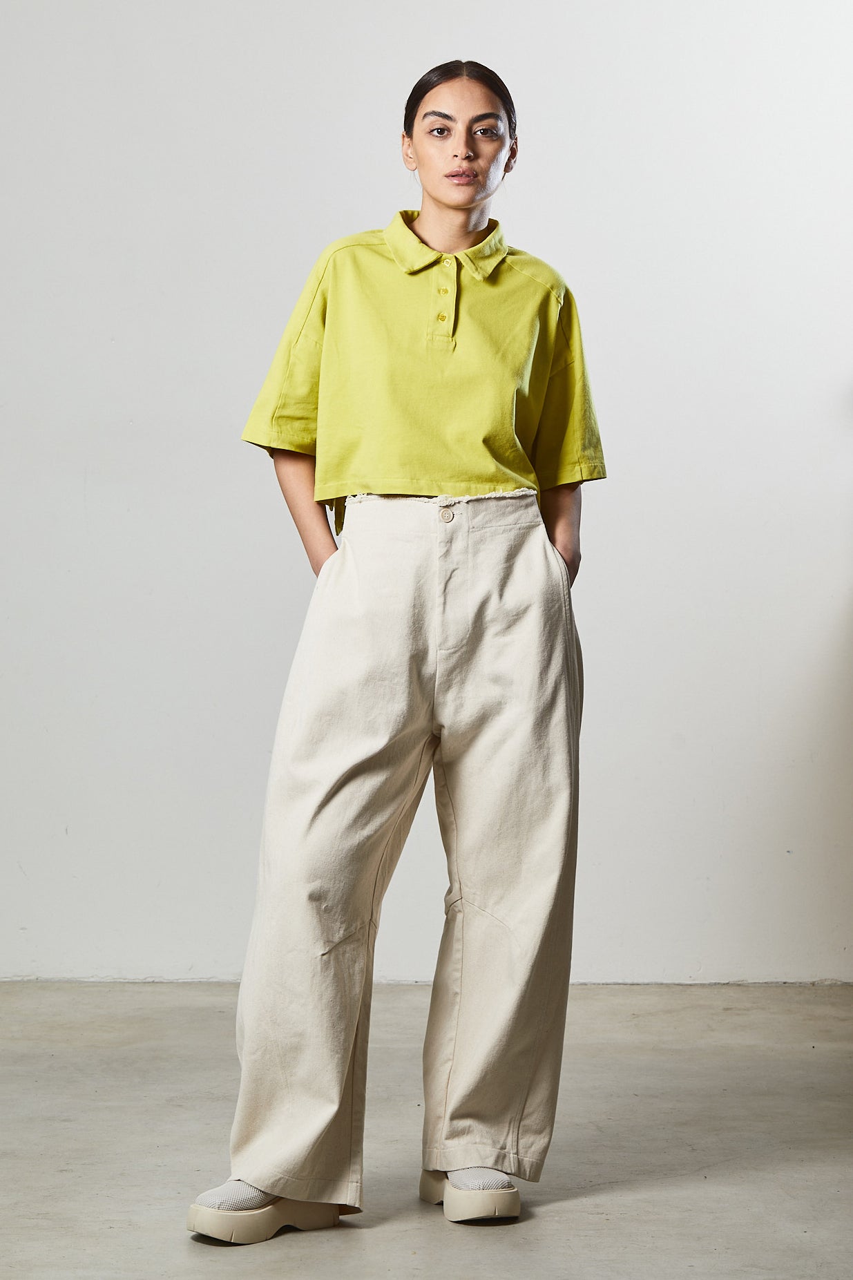 Polo cropped oversize