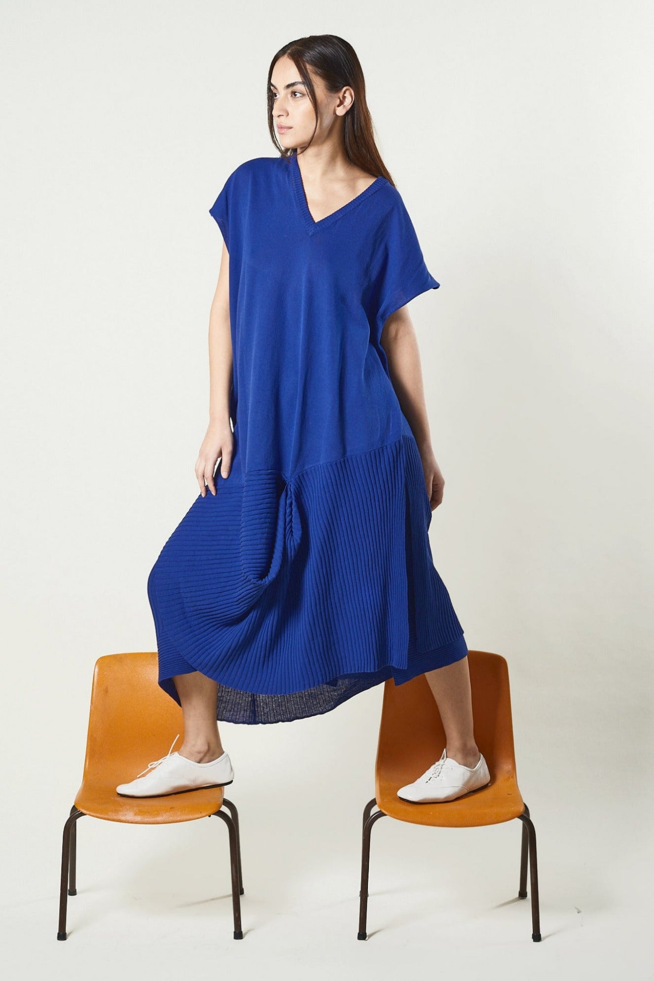 Vestido de punto fino oversize