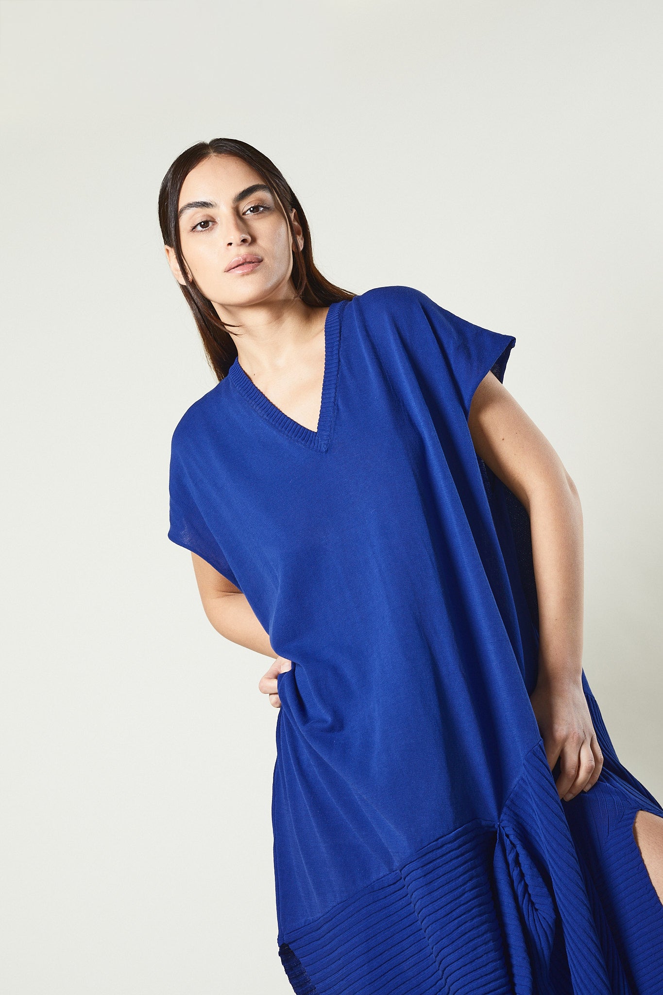 Oversize fine knit dress