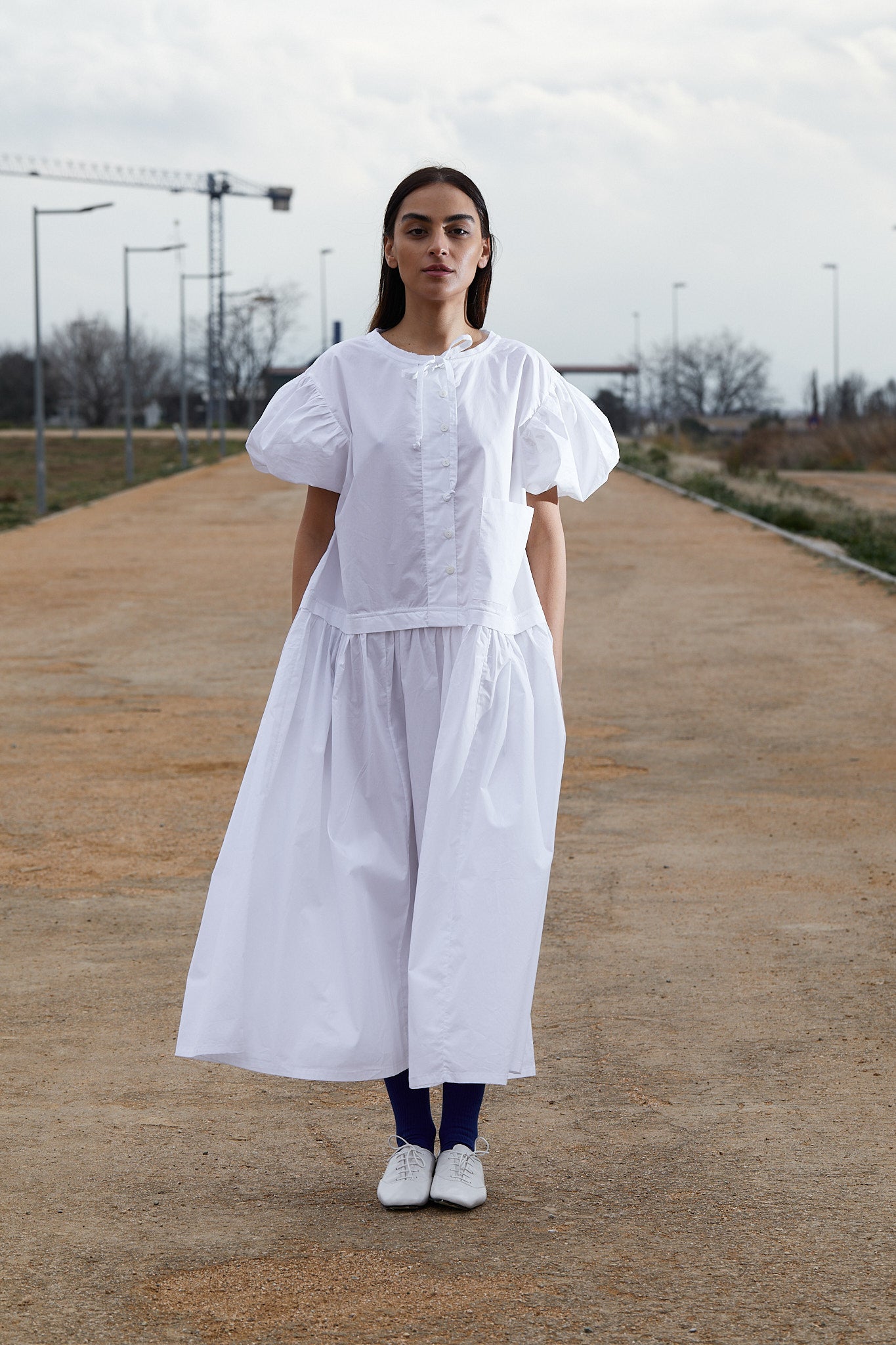 Maxi vestido algodón