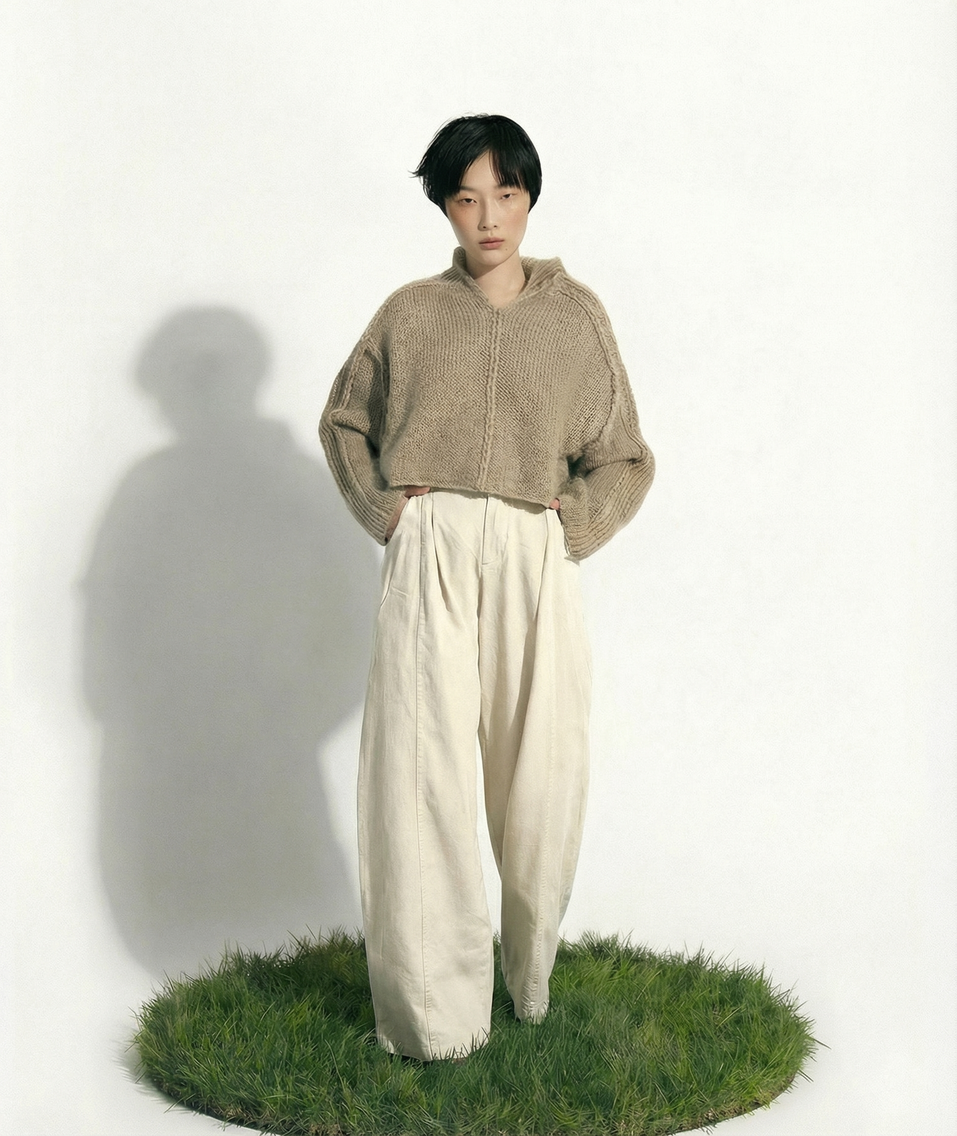 Pantalón de algodón super oversize